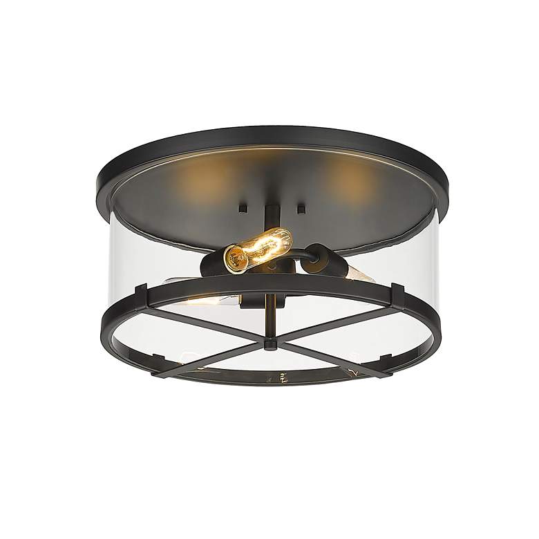 Image 6 Callista by Z-Lite Matte Black 3 Light Flush Mount more views