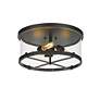 6_Callista by Z-Lite Matte Black 3 Light Flush Mount more views