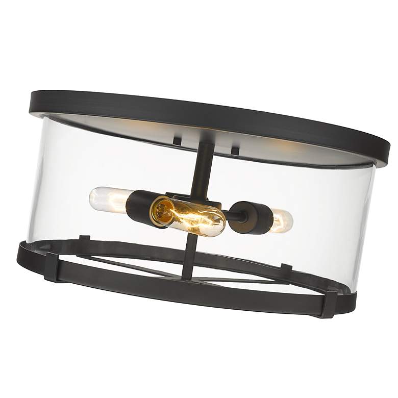 Image 7 Callista by Z-Lite Matte Black 3 Light Flush Mount more views