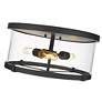 7_Callista by Z-Lite Matte Black 3 Light Flush Mount more views