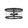 Callista by Z-Lite Matte Black 3 Light Flush Mount