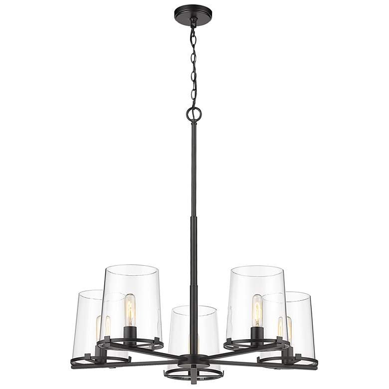 Image 2 Callista by Z-Lite Matte Black 33 inch 5 Light Chandelier