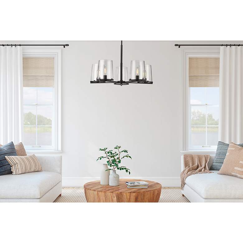 Image 3 Callista by Z-Lite Matte Black 33 inch 5 Light Chandelier more views