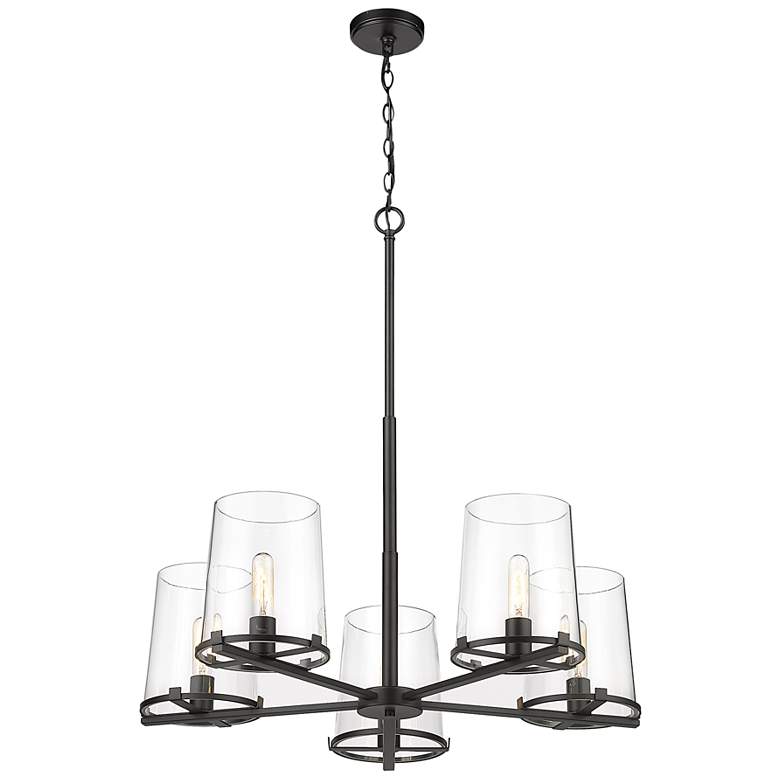 Image 6 Callista by Z-Lite Matte Black 33 inch 5 Light Chandelier more views