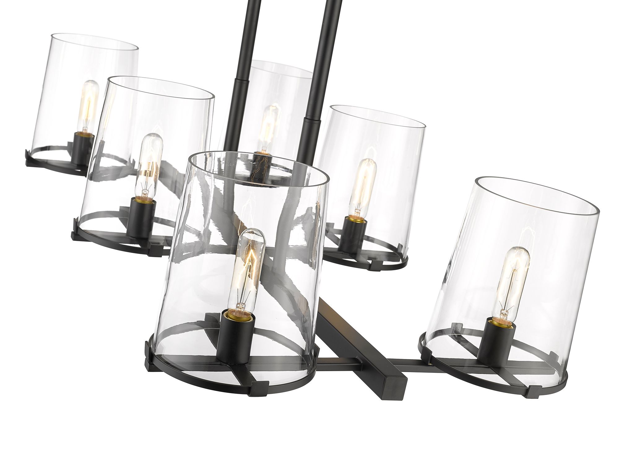 Image 6 Callista by Z-Lite Matte Black 43.5 inch 6 Light Chandelier more views