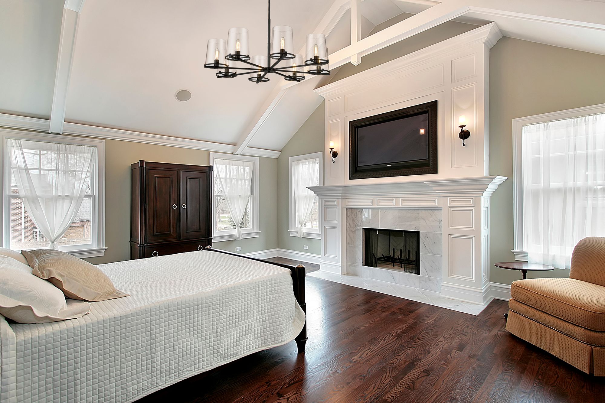 Image 2 Callista by Z-Lite Matte Black 44 inch 8 Light Chandelier more views