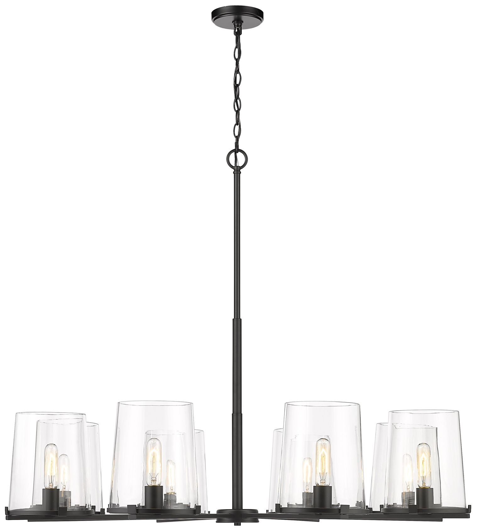 Image 4 Callista by Z-Lite Matte Black 44 inch 8 Light Chandelier more views