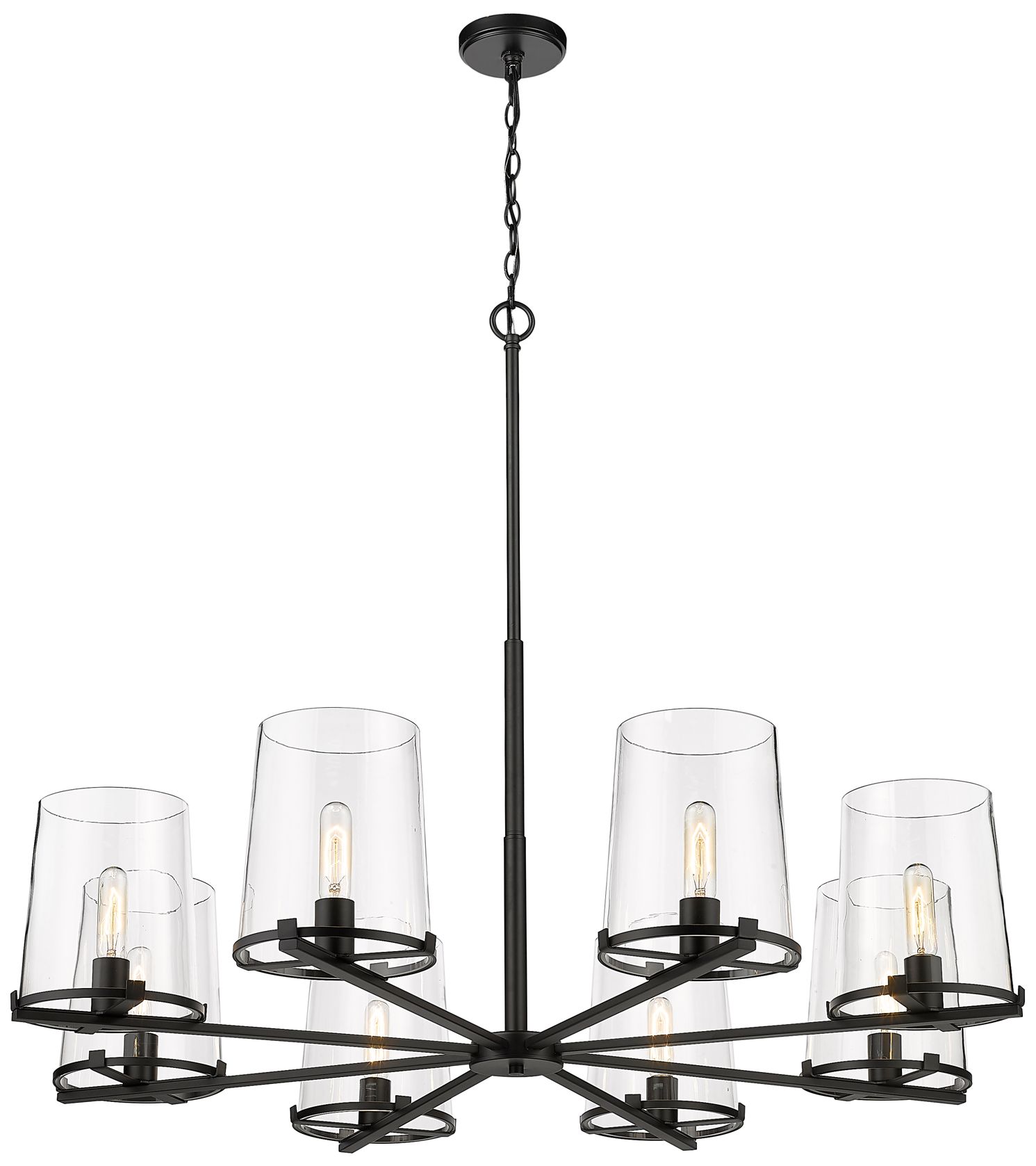 Image 5 Callista by Z-Lite Matte Black 44 inch 8 Light Chandelier more views