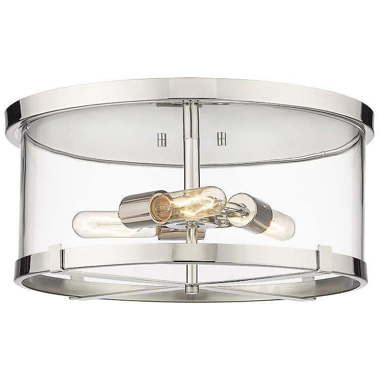 Image 2 Callista by Z-Lite Polished Nickel 3 Light Flush Mount