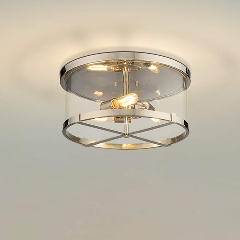 Image 1 Callista by Z-Lite Polished Nickel 3 Light Flush Mount