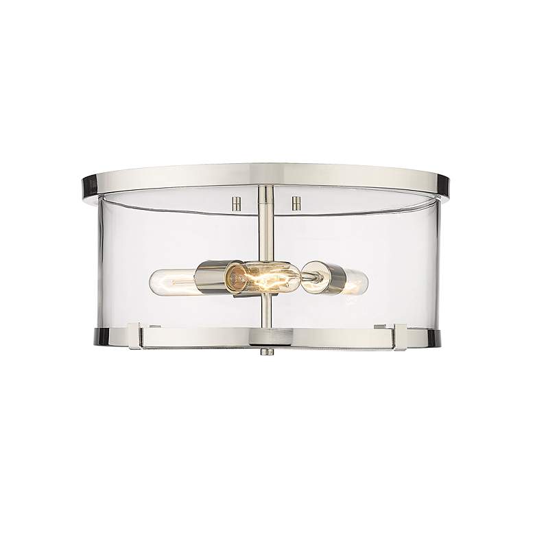Image 5 Callista by Z-Lite Polished Nickel 3 Light Flush Mount more views