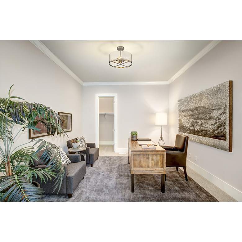 Image 3 Callista by Z-Lite Polished Nickel 3 Light Semi Flush Mount more views