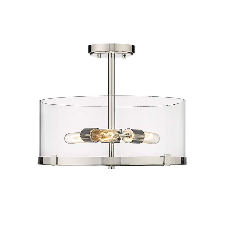 Image 4 Callista by Z-Lite Polished Nickel 3 Light Semi Flush Mount more views
