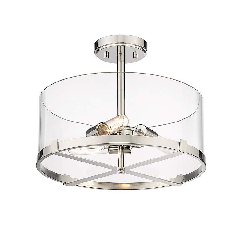 Image 5 Callista by Z-Lite Polished Nickel 3 Light Semi Flush Mount more views