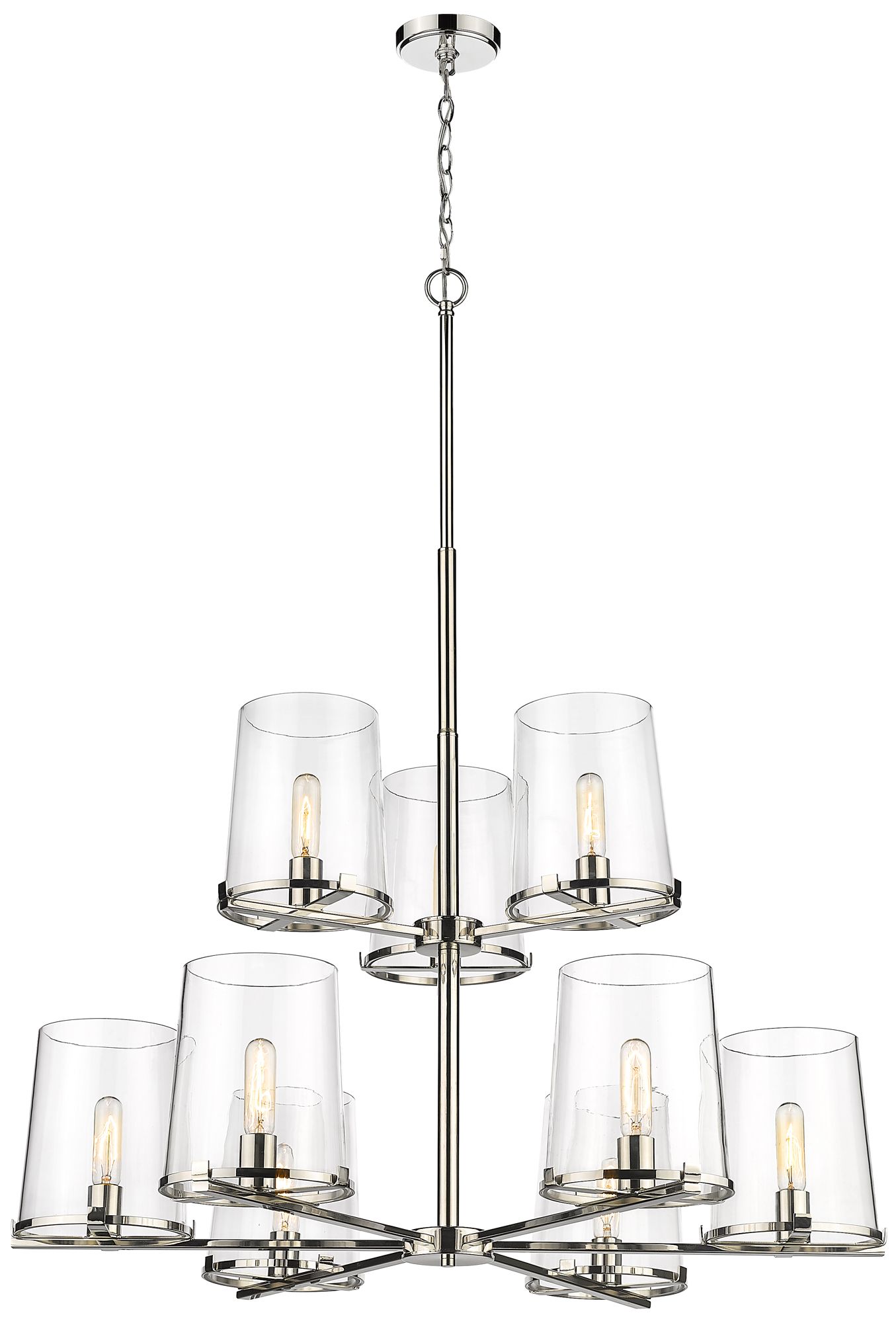 Callista by Z-Lite Polished Nickel 38 inch 9 Light Chandelier
