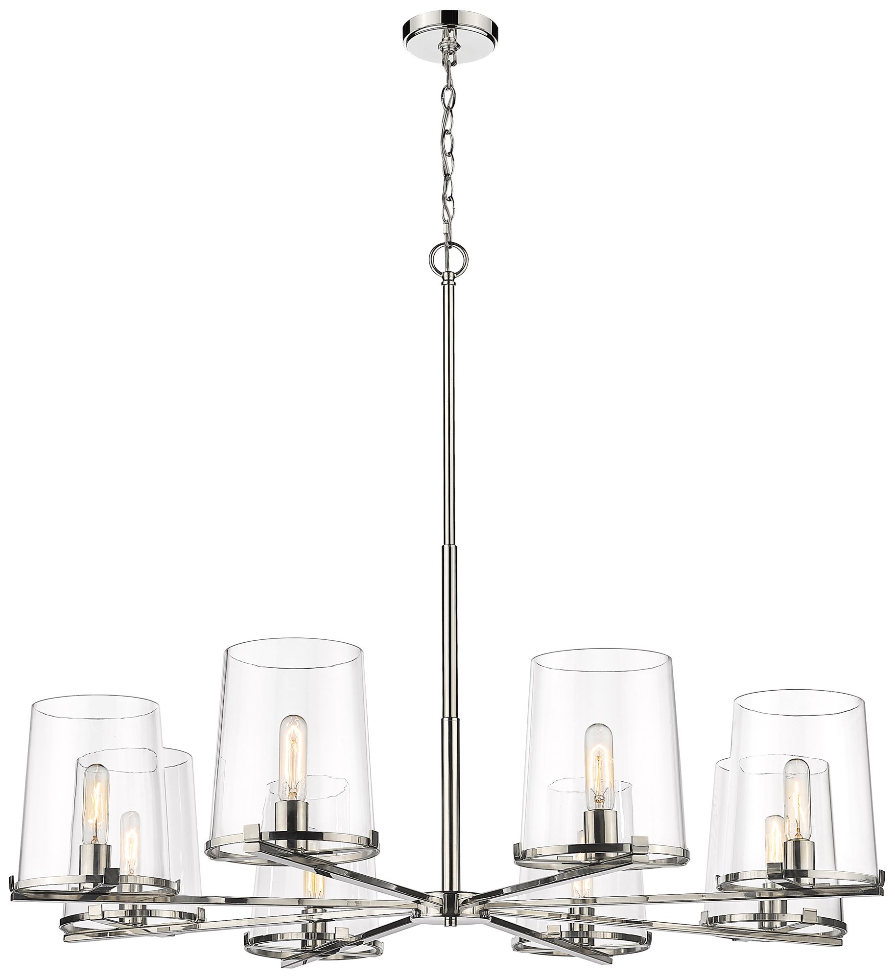 Callista by Z-Lite Polished Nickel 44 inch 8 Light Chandelier