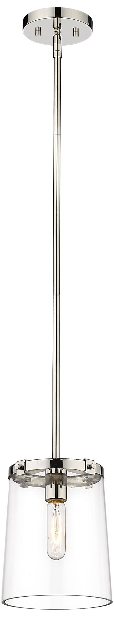 Callista by Z-Lite Polished Nickel 7.5 inch 1 Light Mini Pendant