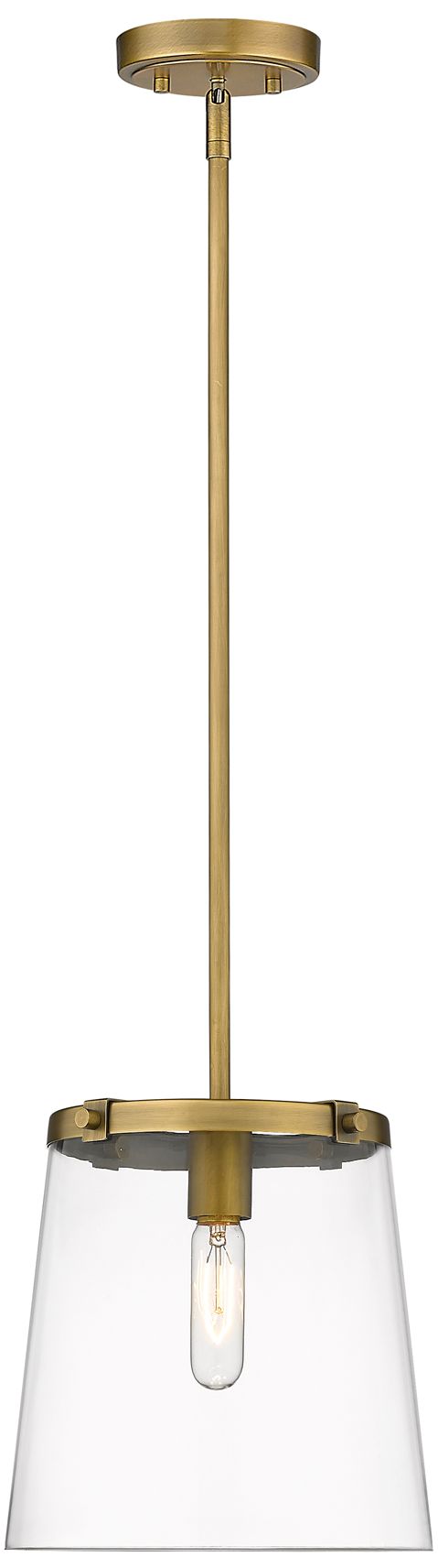 Image 4 Callista by Z-Lite Rubbed Brass 10 inch 1 Light Pendant more views