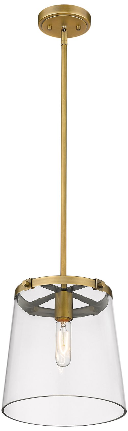 Image 5 Callista by Z-Lite Rubbed Brass 10 inch 1 Light Pendant more views