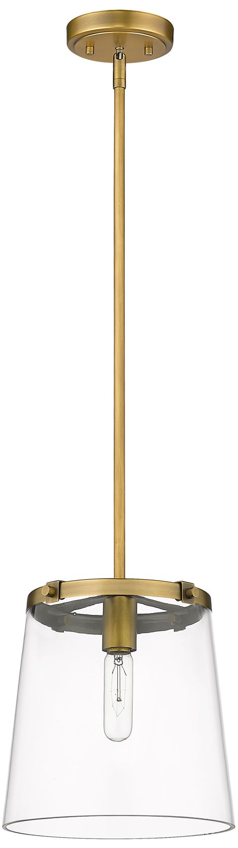 Image 7 Callista by Z-Lite Rubbed Brass 10 inch 1 Light Pendant more views