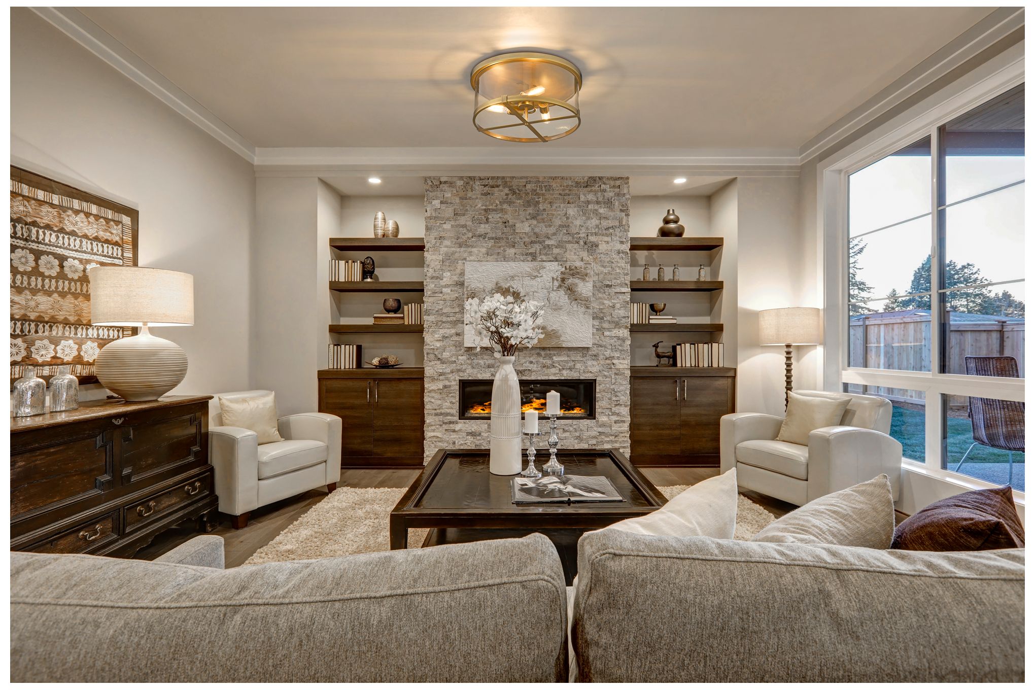 Image 2 Callista by Z-Lite Rubbed Brass 3 Light Flush Mount more views