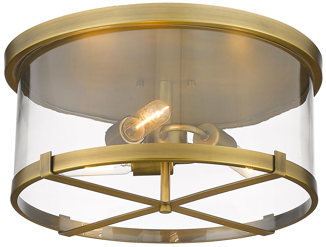 Image 5 Callista by Z-Lite Rubbed Brass 3 Light Flush Mount more views