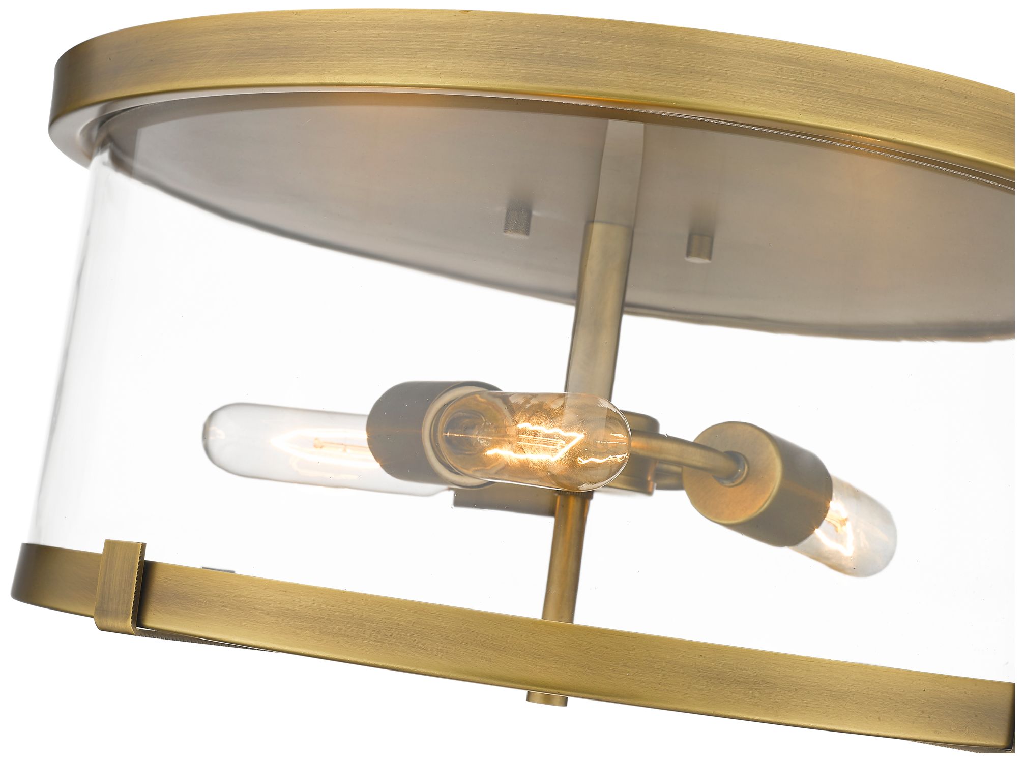 Image 6 Callista by Z-Lite Rubbed Brass 3 Light Flush Mount more views