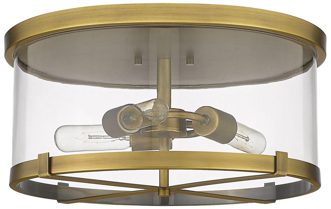 Image 7 Callista by Z-Lite Rubbed Brass 3 Light Flush Mount more views