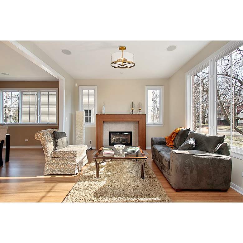 Image 3 Callista by Z-Lite Rubbed Brass 3 Light Semi Flush Mount more views