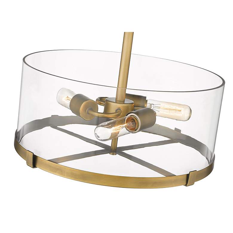 Image 7 Callista by Z-Lite Rubbed Brass 3 Light Semi Flush Mount more views