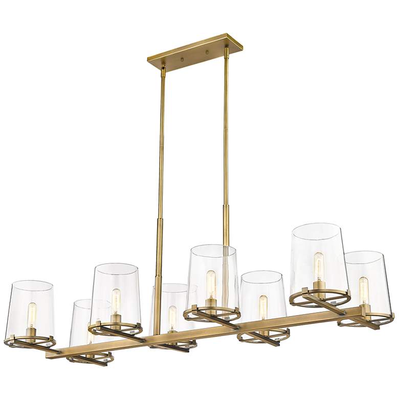 Image 1 Callista by Z-Lite Rubbed Brass 8 Light Island Pendant