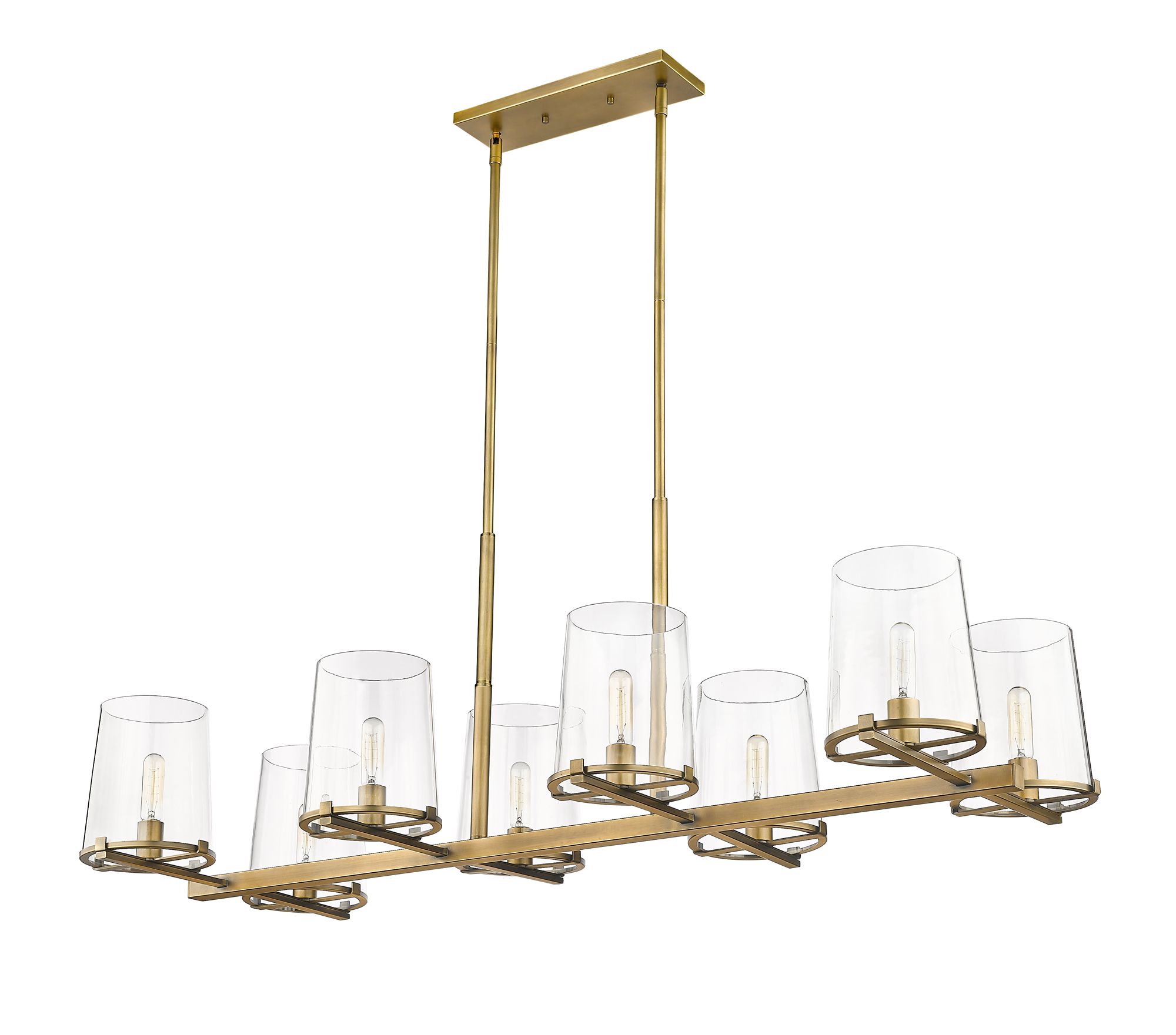 Image 7 Callista by Z-Lite Rubbed Brass 8 Light Island Pendant more views