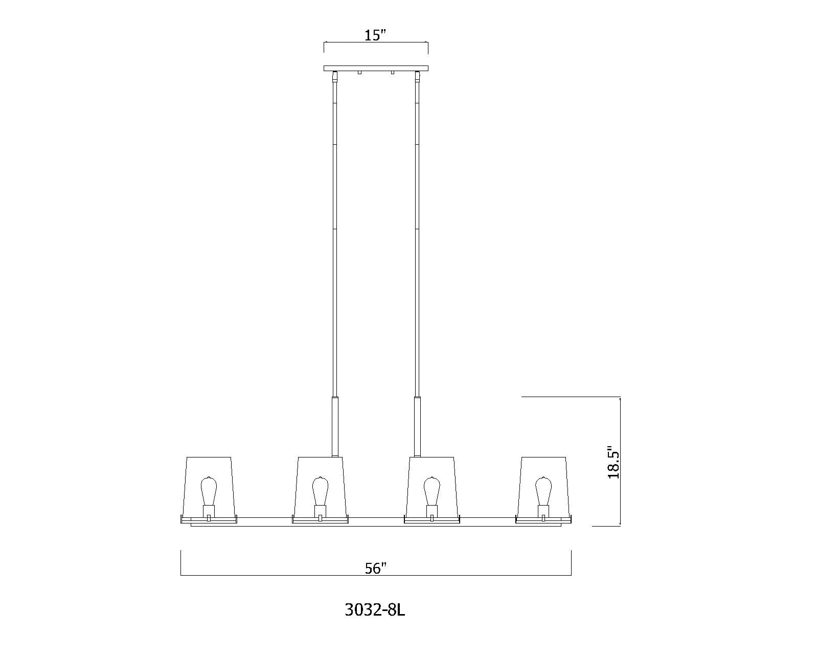 Callista by Z-Lite Rubbed Brass 8 Light Island Pendant