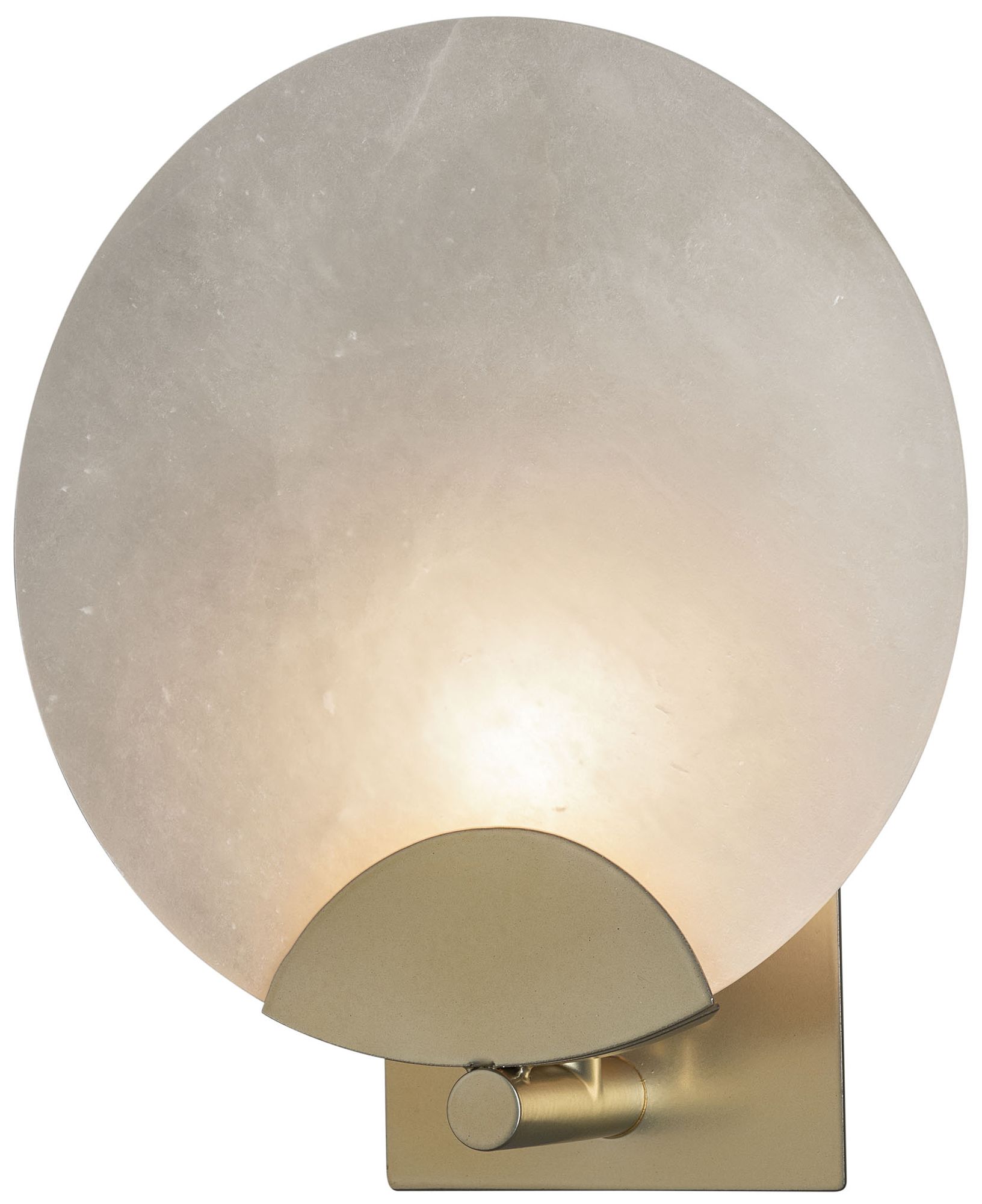 Image 3 Callisto 11.4" High Modern Brass Alabaster Sconce - Made to Order more views