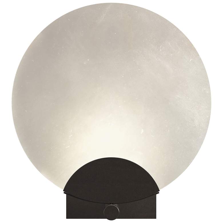 Image 1 Callisto 11.4 inch High Oil Rubbed Bronze Sconce With Alabaster Shade