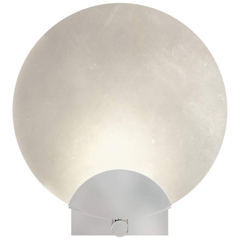Image 1 Callisto 11.4" High Sterling Sconce With Alabaster Shade