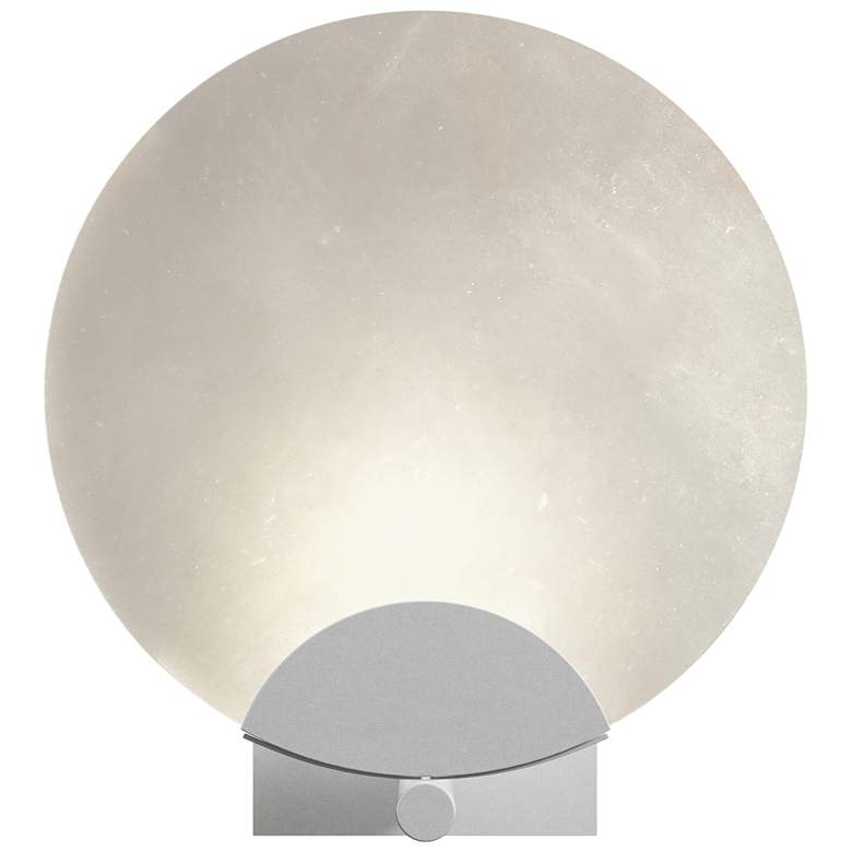 Image 1 Callisto 11.4 inch High Vintage Platinum Sconce With Alabaster Shade