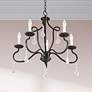 1_Callisto 24" Wide English Bronze 5-Light Chandelier