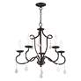 5_Callisto 24" Wide English Bronze 5-Light Chandelier more views