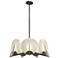 Callisto 28.1" Wide 7-Light Bronze Pendant With Alabaster Shade