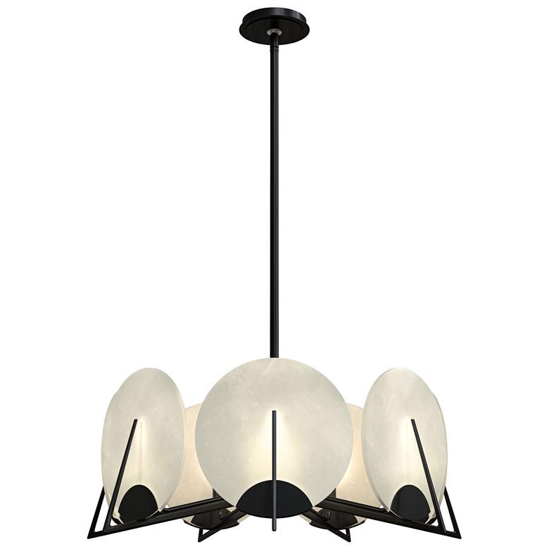 Image 1 Callisto 28.1" Wide 7-Light Ink Pendant With Alabaster Shade