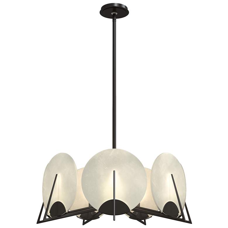 Image 1 Callisto 28.1" Wide 7-Light Oil Rubbed Bronze Pendant With Alabaster S
