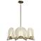 Callisto 28.1" Wide 7-Light Soft Gold Pendant With Alabaster Shade