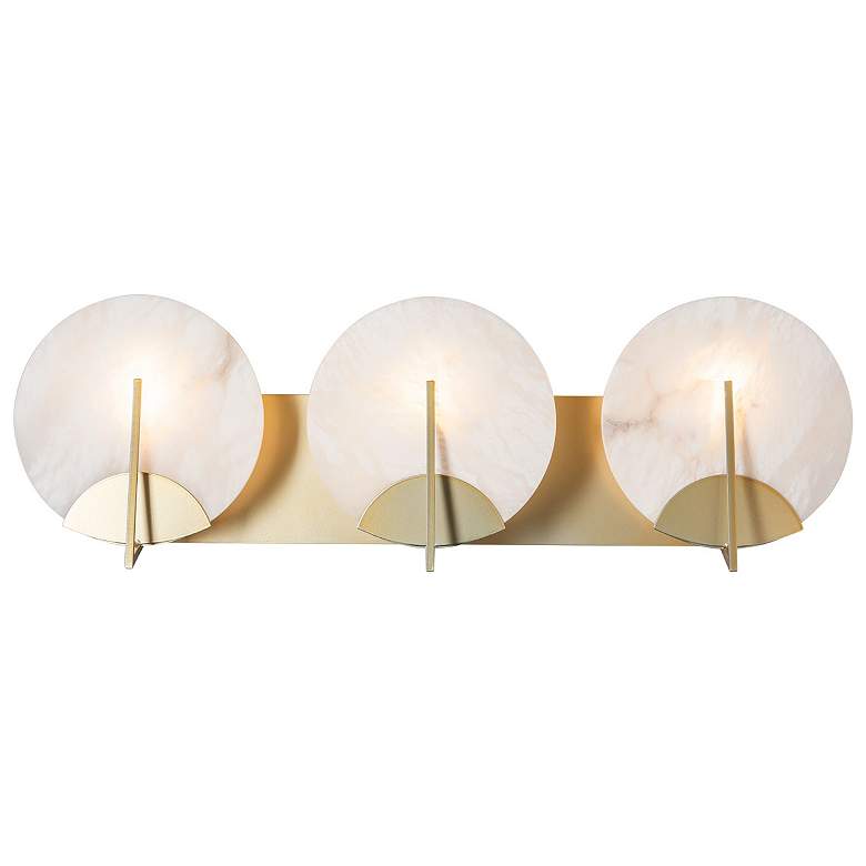 Image 1 Callisto 8.7" High 3-Light Modern Brass Bath Sconce