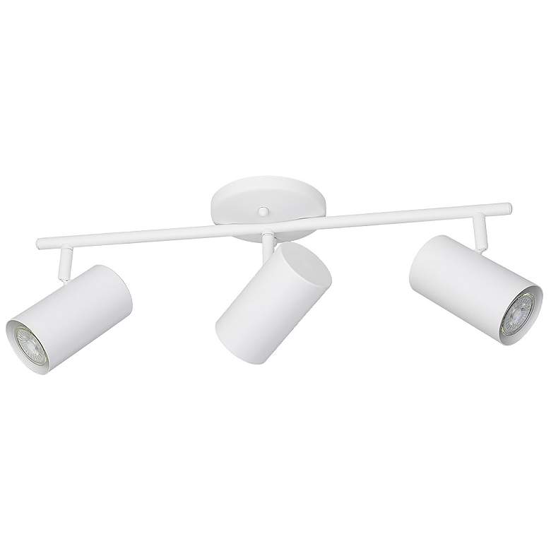 Image 1 Calloway 20.47" Wide 3-Light White Fixed Track Light With White Shades