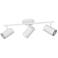 Calloway 20.47" Wide 3-Light White Fixed Track Light With White Shades