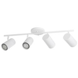 Calloway 25.2&quot; Wide 4-Light White Fixed Track Light With White Shades