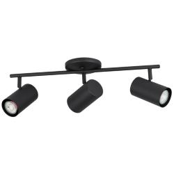 Calloway 3 Lt Fixed Track Light Structured Black Finish, Metal Shade