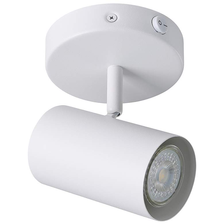 Image 1 Calloway 4.52" Wide White Fixed Track Light With White Shade