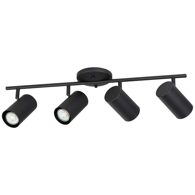 Image 1 Calloway 4 Lt Fixed Track Light Structured Black Finish, Metal Shade